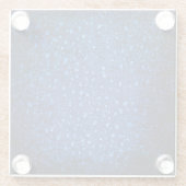 Blauwe slijptextuur met druppels glazen onderzetter (Achterkant)