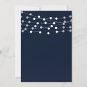 Blauwe slingerlichtjes moderne chic verjaardagsfee kaart (Achterkant)