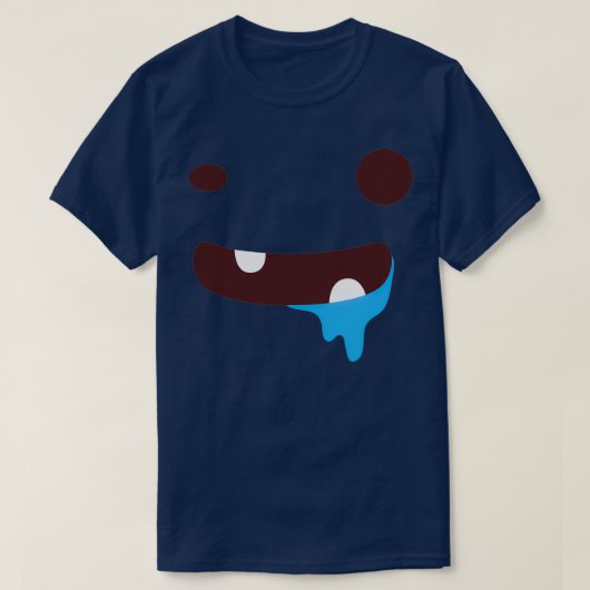 Blauwe slobber t-shirt (Design voorkant)
