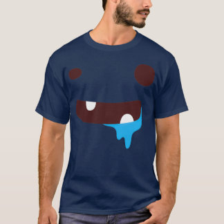 Blauwe slobber t-shirt