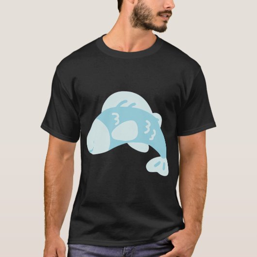 Blauwe Smiley Vis T-shirt (Voorkant)