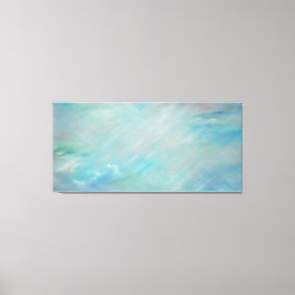 Blauwe smog drijvende acryl moderne abstracte kuns canvas afdruk