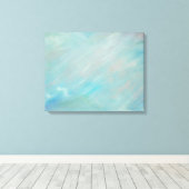 Blauwe smog drijvende acryl moderne abstracte kuns canvas afdruk (Insitu (Houten vloer))