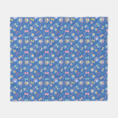 Blauwe smoochy pooch fleece deken (Voorkant (Horizontaal))