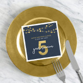 Blauwe snaren van Lichten 5 Jaar Klasse Reunion Servet