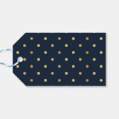 Blauwe snaren van Lichten Faux Gold Cheers Cadeaulabel (Achterkant Horizontaal)