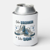 Blauwe Sneakers als vader, als zoon Blikjeskoeler (Blikje Voorkant)