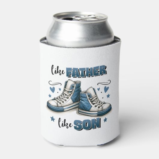 Blauwe Sneakers als vader, als zoon Blikjeskoeler (Blikje Voorkant)