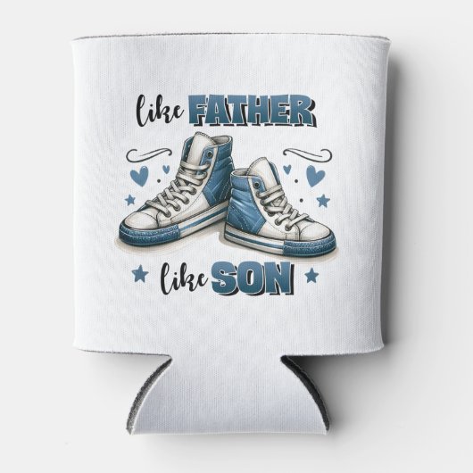 Blauwe Sneakers als vader, als zoon Blikjeskoeler (Voorkant)