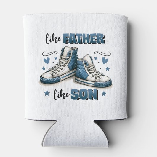 Blauwe Sneakers als vader, als zoon Blikjeskoeler (Achterkant)