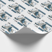 Blauwe Sneakers als vader, als zoon Cadeaupapier (Hoek)
