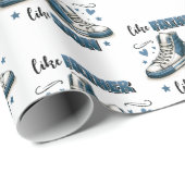 Blauwe Sneakers als vader, als zoon Cadeaupapier (Rol Hoek)