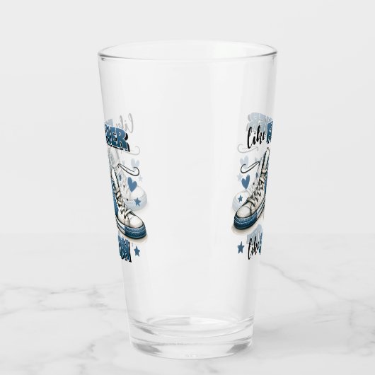 Blauwe Sneakers als vader, als zoon Glas (Links)