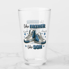 Blauwe Sneakers als vader, als zoon Glas
