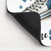 Blauwe Sneakers als vader, als zoon Muismat (Hoek)