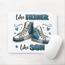 Blauwe Sneakers als vader, als zoon Muismat