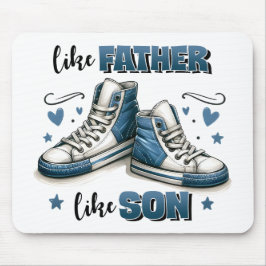 Blauwe Sneakers als vader, als zoon Muismat