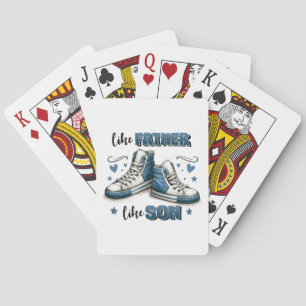 Blauwe Sneakers als vader, als zoon Pokerkaarten