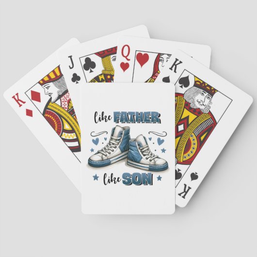 Blauwe Sneakers als vader, als zoon Pokerkaarten (Achterkant)
