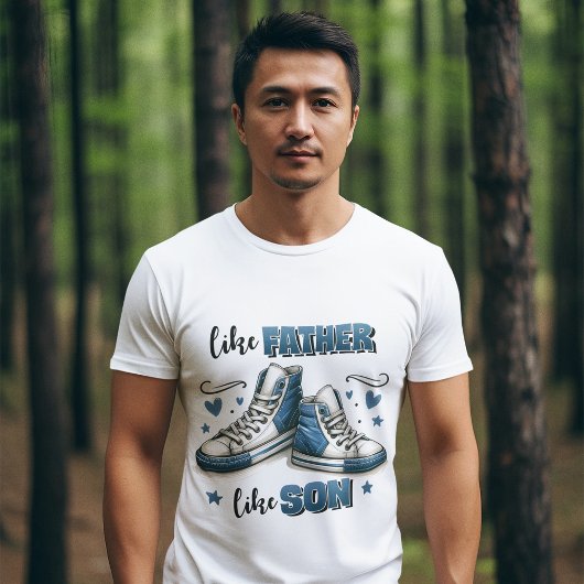 Blauwe Sneakers als vader, als zoon Tri-Blend Shirt