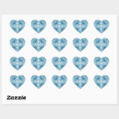 Blauwe Sneeuw 099 2023 Hart Sticker (Vel)