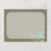 Blauwe Sneeuw Bloem Swirls Bruiloft Save The Date Aankondigingskaart (Achterkant)