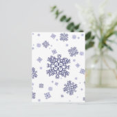 Blauwe Sneeuw Briefkaart (Staand voorkant)