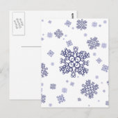 Blauwe Sneeuw Briefkaart (Voorkant / Achterkant)