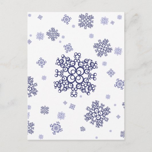 Blauwe Sneeuw Briefkaart (Voorkant)