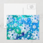Blauwe sneeuw briefkaart (Voorkant / Achterkant)