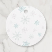 BLAUWE SNEEUW IN LIEFDE BRUIDSSCHOONMAAKMOMENT BEDANKJES LABELS (Achterkant)