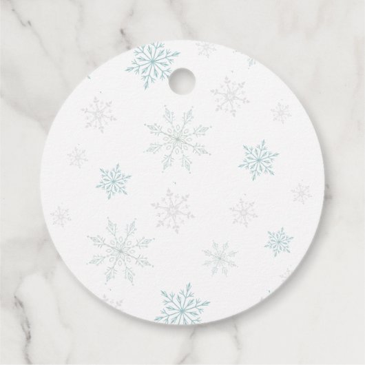 BLAUWE SNEEUW IN LIEFDE BRUIDSSCHOONMAAKMOMENT BEDANKJES LABELS (Achterkant)