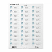 BLAUWE SNEEUW IN LOVE BRUIDSSCHOONMAAKPARTY ETIKET (Full Sheet)
