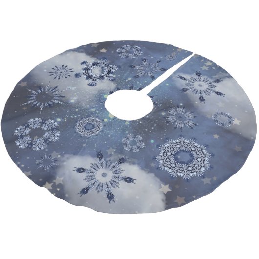 Blauwe sneeuw kerstboom rok (Gekanteld)