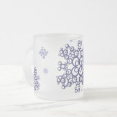 Blauwe Sneeuw Matglas Koffiemok (Voorkant links)