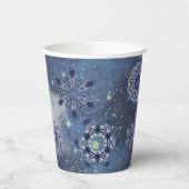 Blauwe sneeuw papieren bekers (Links)