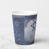 Blauwe sneeuw papieren bekers (Rechts)