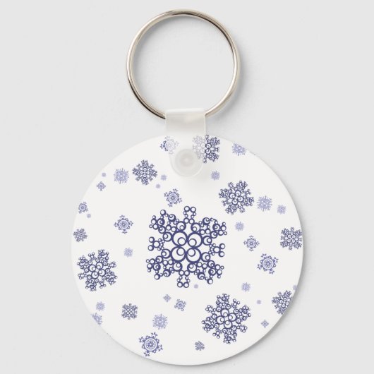 Blauwe Sneeuw Sleutelhanger (Voorkant)