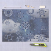 Blauwe sneeuw tissuepapier (Craft)