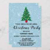 Blauwe sneeuw voor feestdagen kaart (Voorkant / Achterkant)