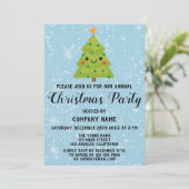 Blauwe sneeuw voor feestdagen kaart (Staand voorkant)