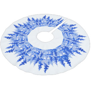 Blauwe sneeuw Vrolijke kerst Holly kerstboom Rok