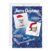 Blauwe sneeuwfotosjabloon