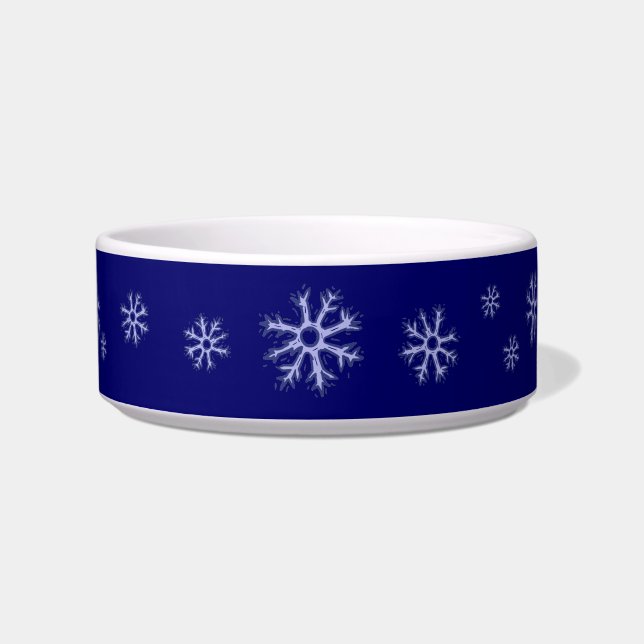 Blauwe sneeuwhondenkom voerbakje (Voorkant)
