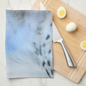 Blauwe sneeuwknollen theedoek (Quarter Fold)