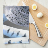 Blauwe sneeuwkoraal theedoek (Quarter Fold)