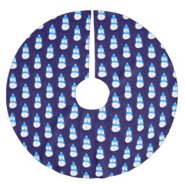 Blauwe sneeuwman in Flurry Kerstboom Rok