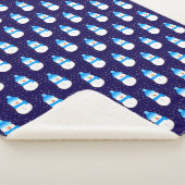 Blauwe sneeuwman in Flurry Sherpa Deken (3/4)