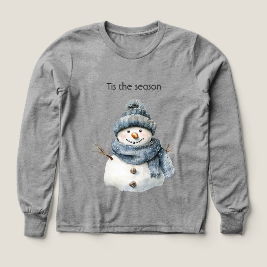 Blauwe Sneeuwman Kerstmis (Voorkant)