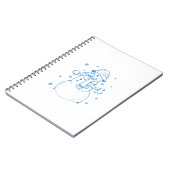 Blauwe sneeuwman notitieboek (Linkerzijde)
